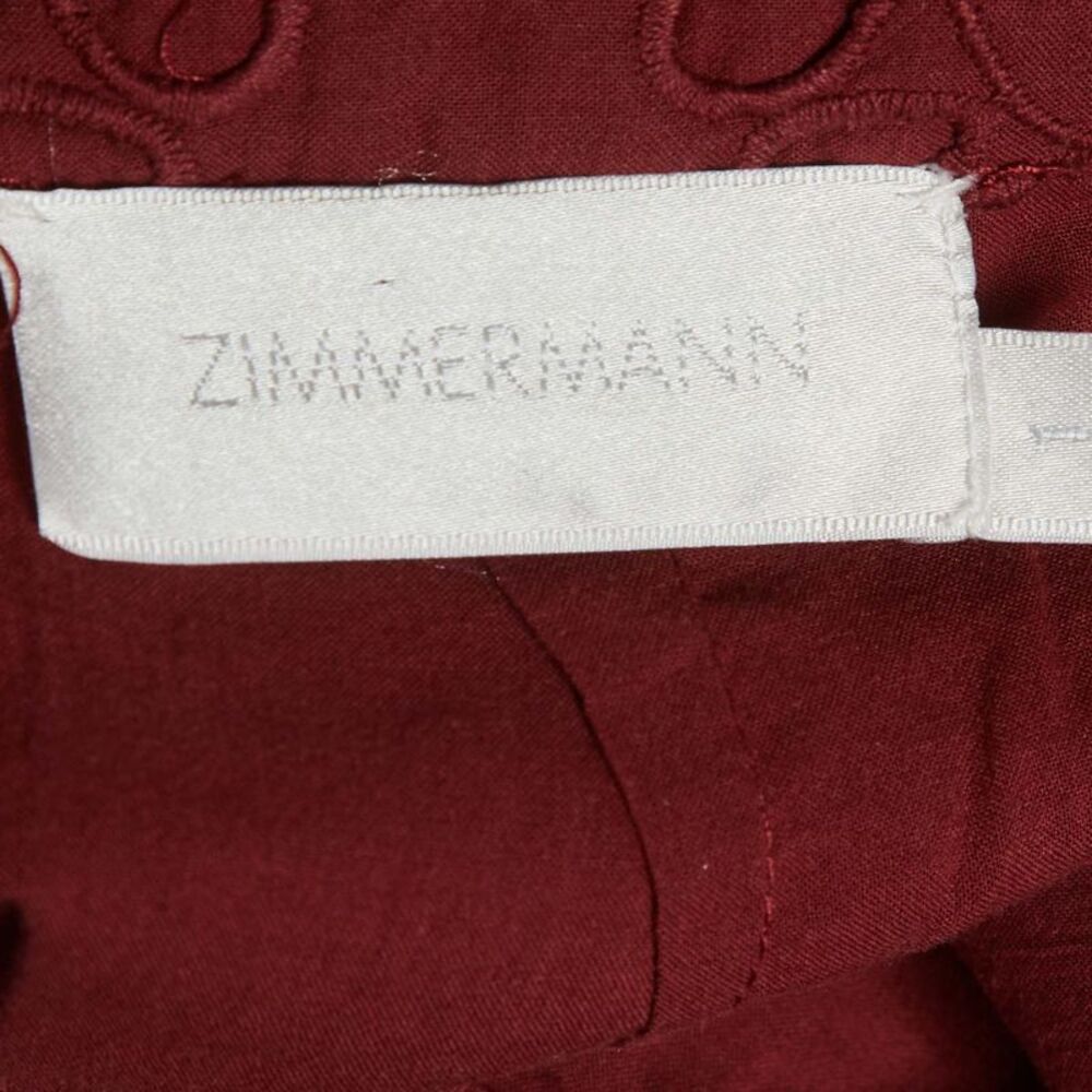 Zimmermann Burgundy Broderie Anglaise Shorts M - Picture 5 of 7